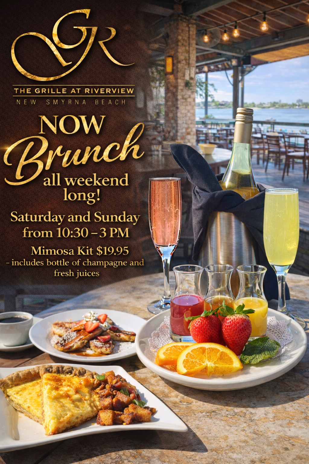 graphic for brunch on saturday and sunday