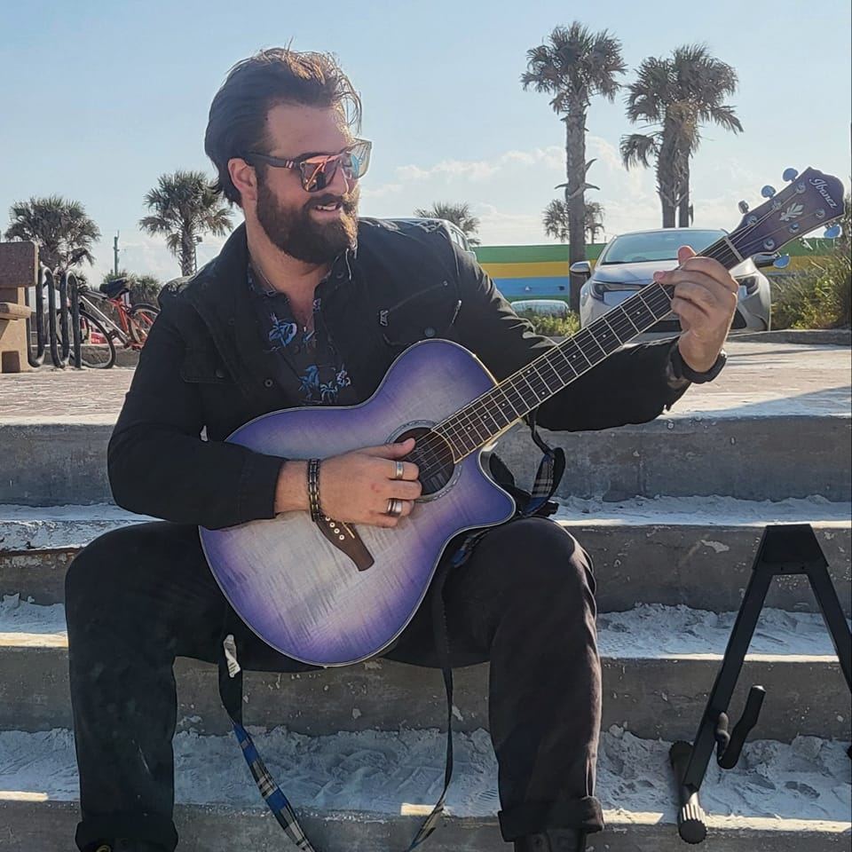 image of man playing a guitar 