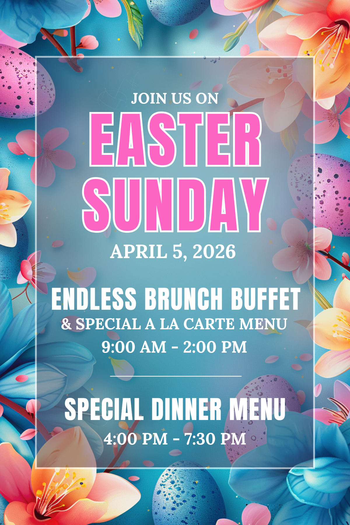 Easter promotional flyer 