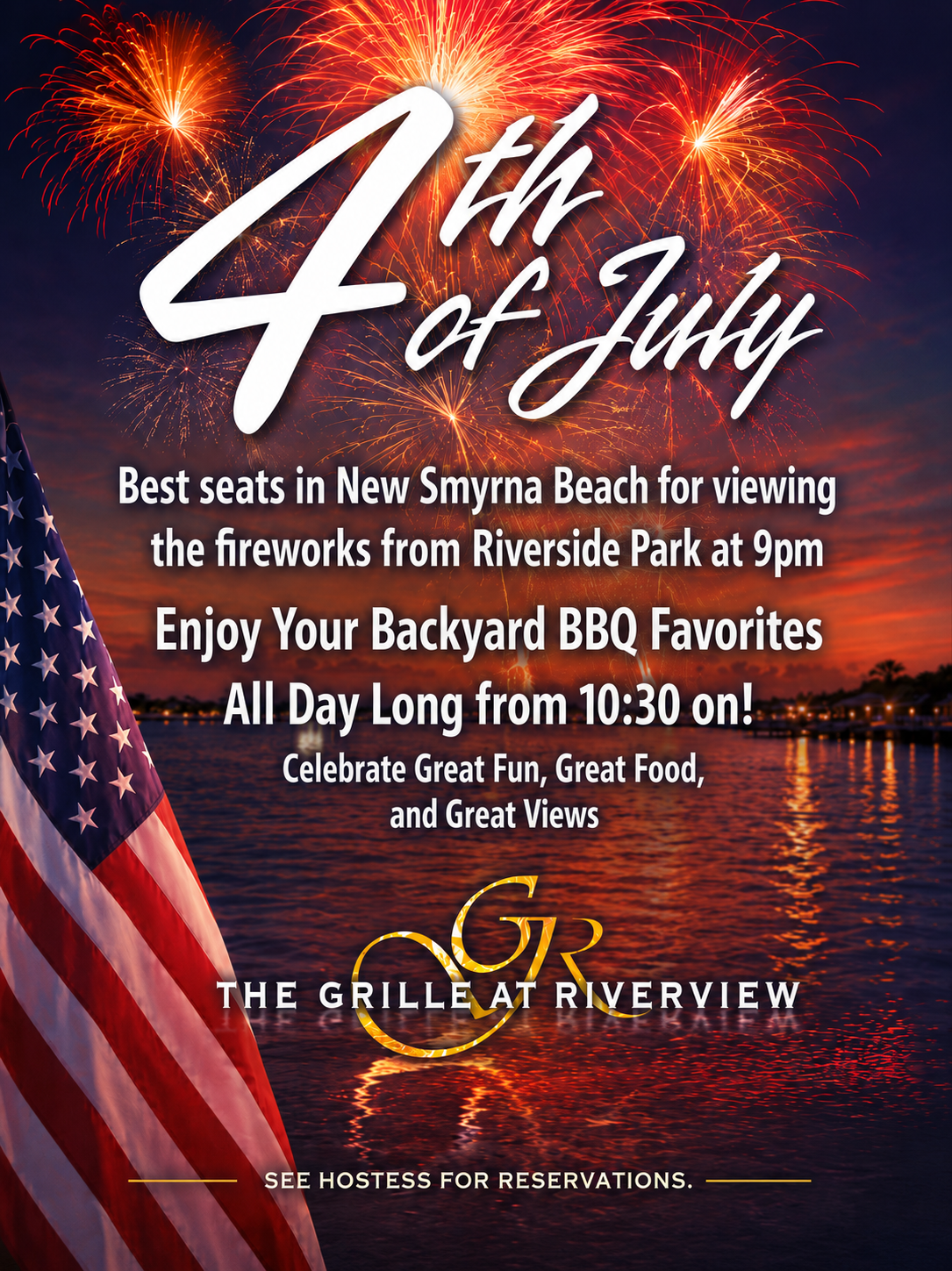 promo for fourth of july with fireworks 
