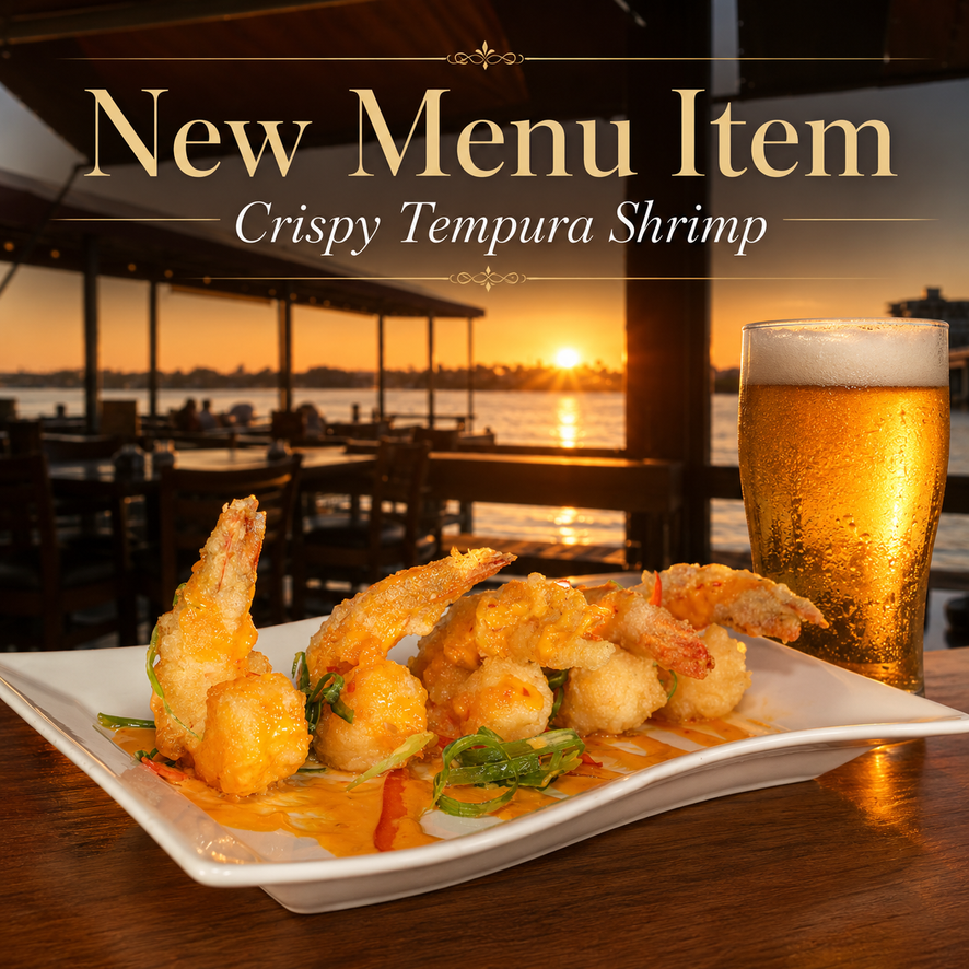 shrimp and a pint of beer